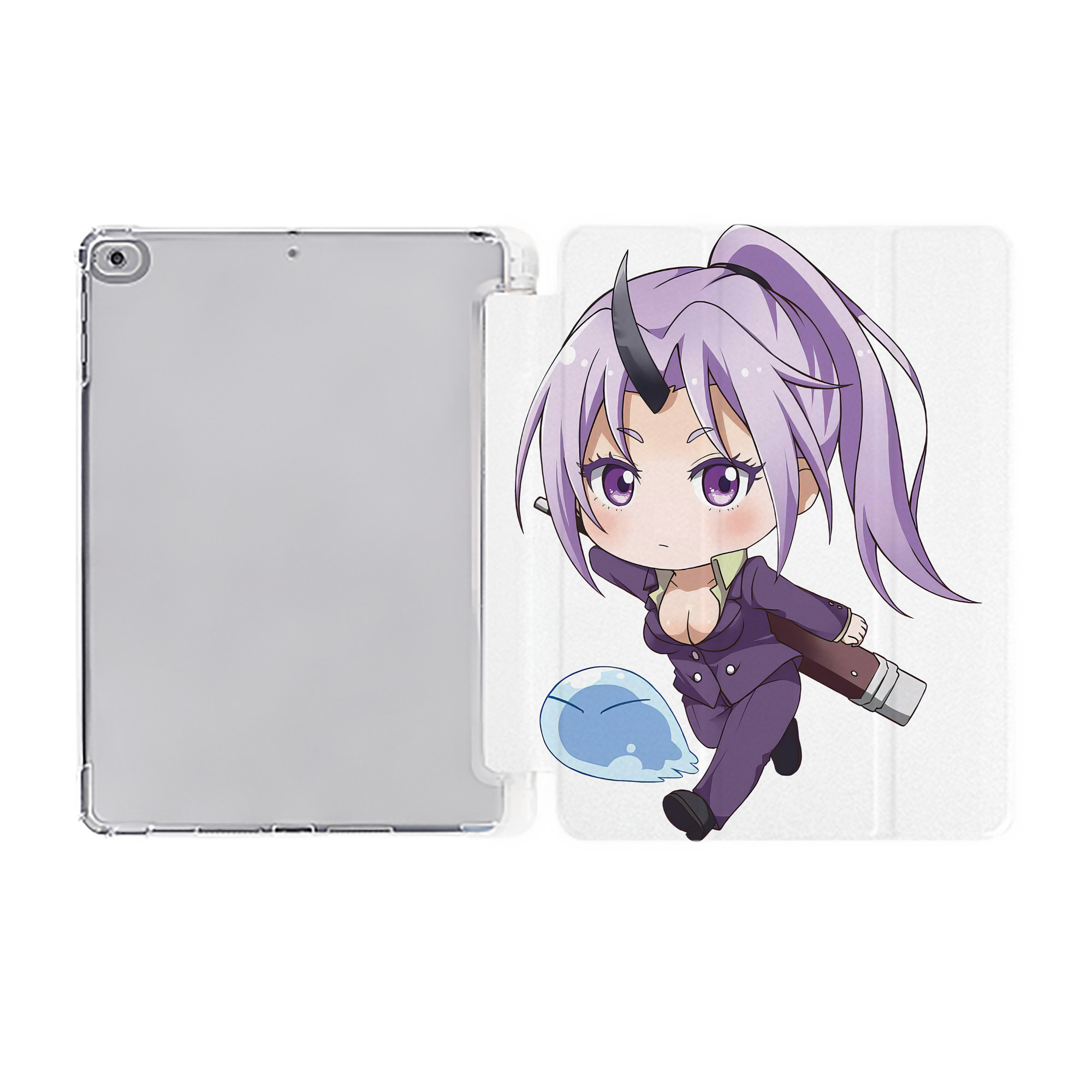 （画像用） 転スラ Regarding Reincarnated to Slime IPad ケース ペン収納付き 三つ折りスタンド PUレザー×シリコン 対応機種9.5/10.5/10.9インチ